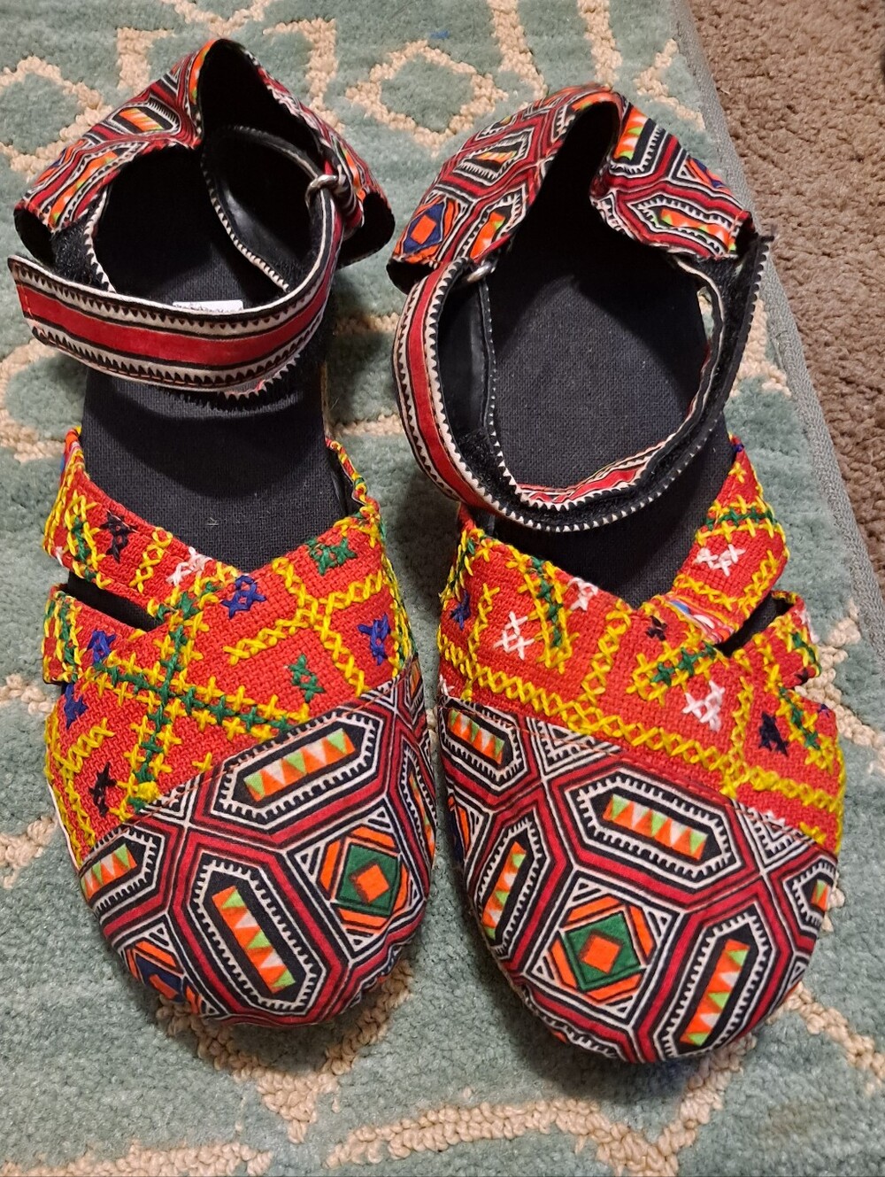Colorful Embroidered Ethnic Sandals